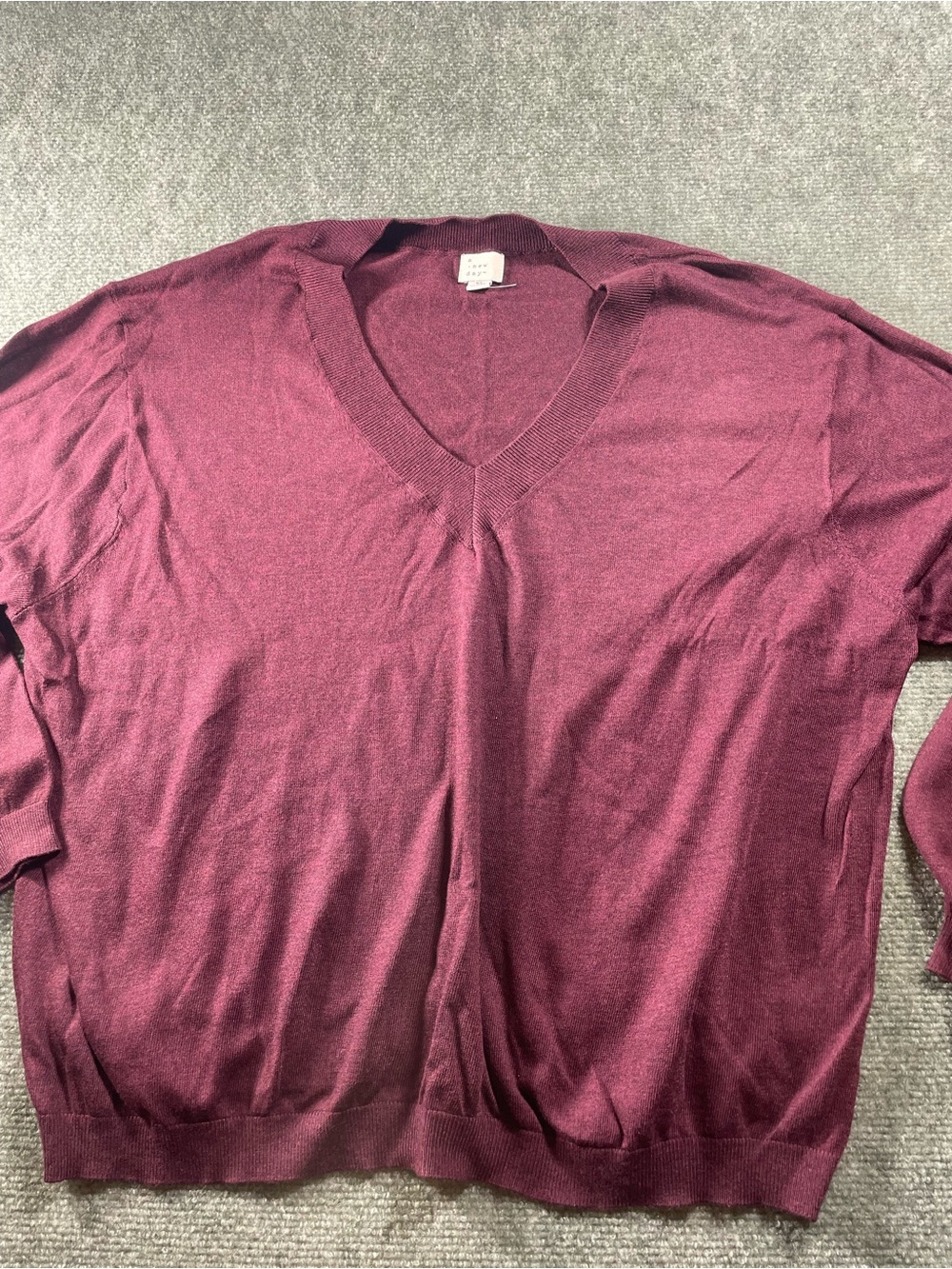 a new day Women's V-Neck‎ Sweater in Burgundy